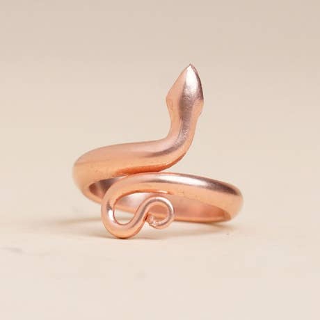 Sarpa Sutra, Energized Snake Ring, Copper metal (Small Size)