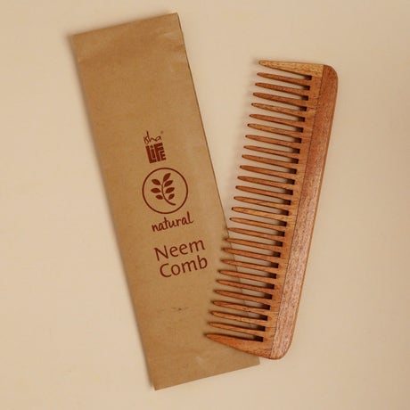 Handmade Neem Wood Comb  (Wider teeth)