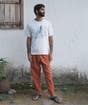 Rust Organic Cotton Relaxed Fit Pants for Men