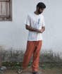 Rust Organic Cotton Relaxed Fit Pants for Men
