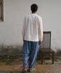 Undyed Organic Cotton Long Sleeve Kurta for Men, Khari Print