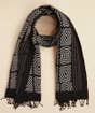 Elegant Geometric Silk Cotton Scarf