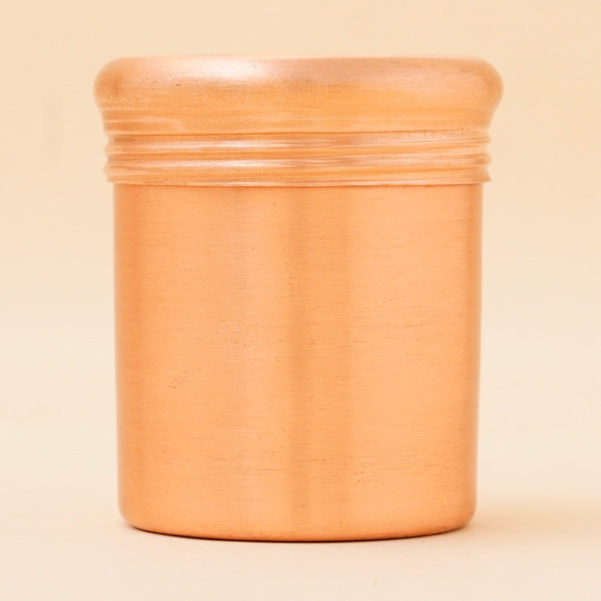 [HO0108616900] Copper Vibhuti Box (Tall) - Sadhaka