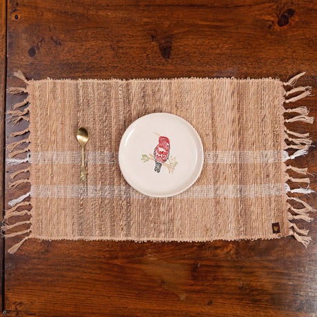 Banana Fibre Table Placemats - Neem Dyed (Set Of 4)