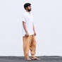 Khaki  Organic Cotton Unisex Printed Dhoti Pants