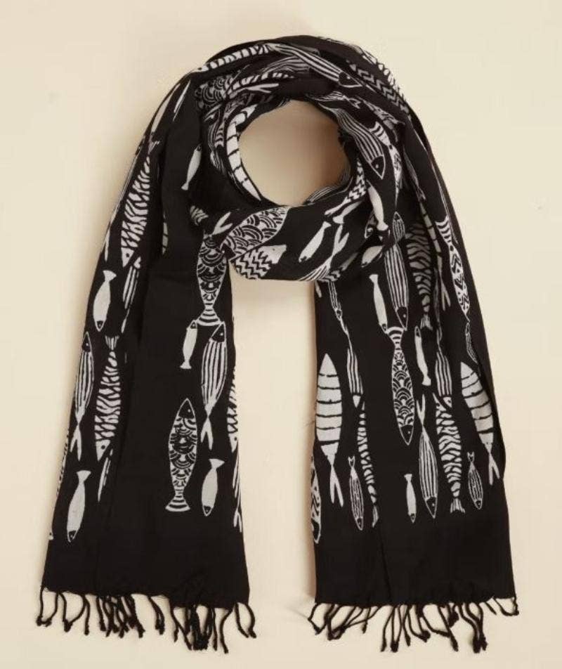 Shawl- Ethnic Black. A festive gift.