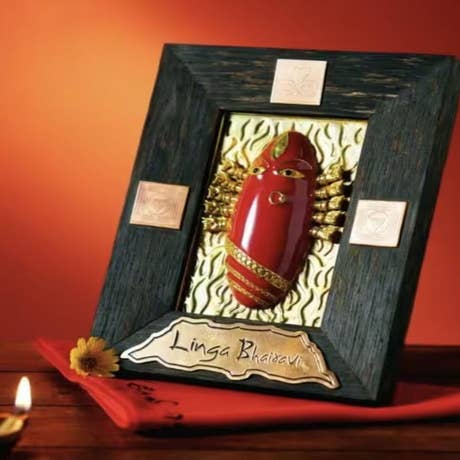 Brass Devi Panel in Kumkum (Consecrated)