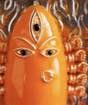 Silver Devi Panel in Turmeric (Consecrated)
