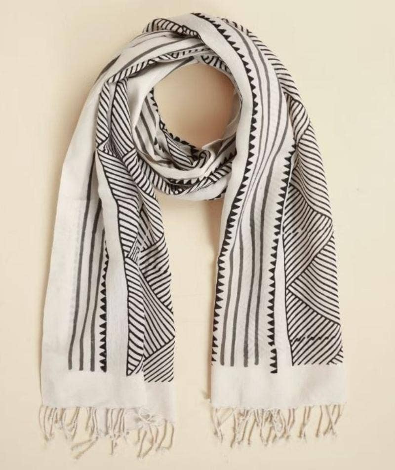 Shawl- Cream White. A festive gift.