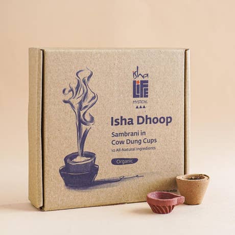 Handmade Sambrani/ Loban (blended resin) with cow dung cups (12 pcs). 6 natural therapeutic resins. Chemical-free. Anti-bacterial. 