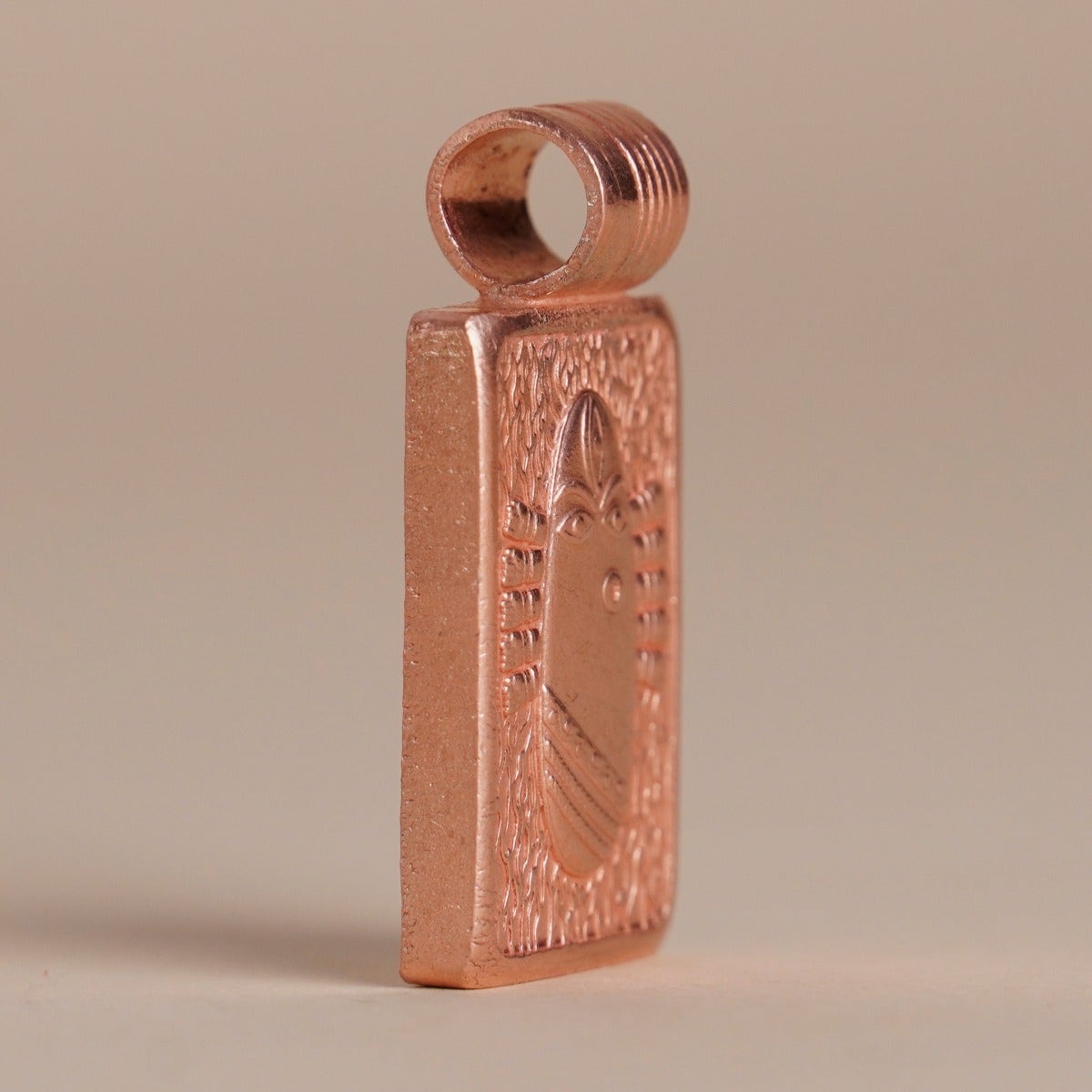 Linga Bhairavi Copper Pendant (Large). Consecrated Devi Pendant.