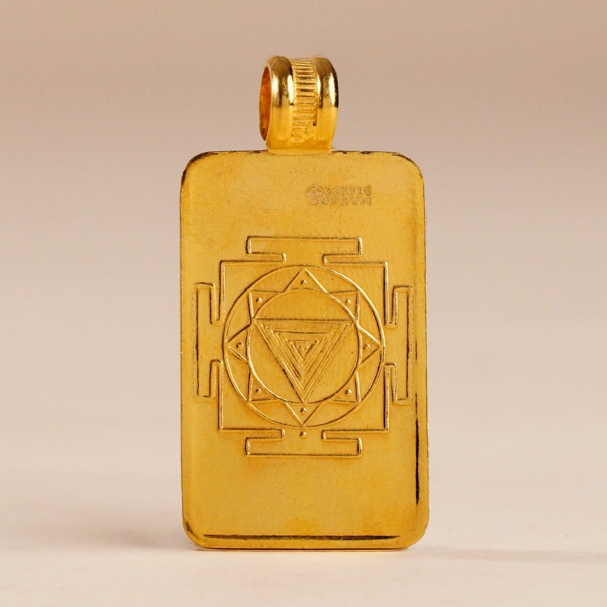 Linga Bhairavi 22KT Gold Pendant - 16 gm (Kumkum) 