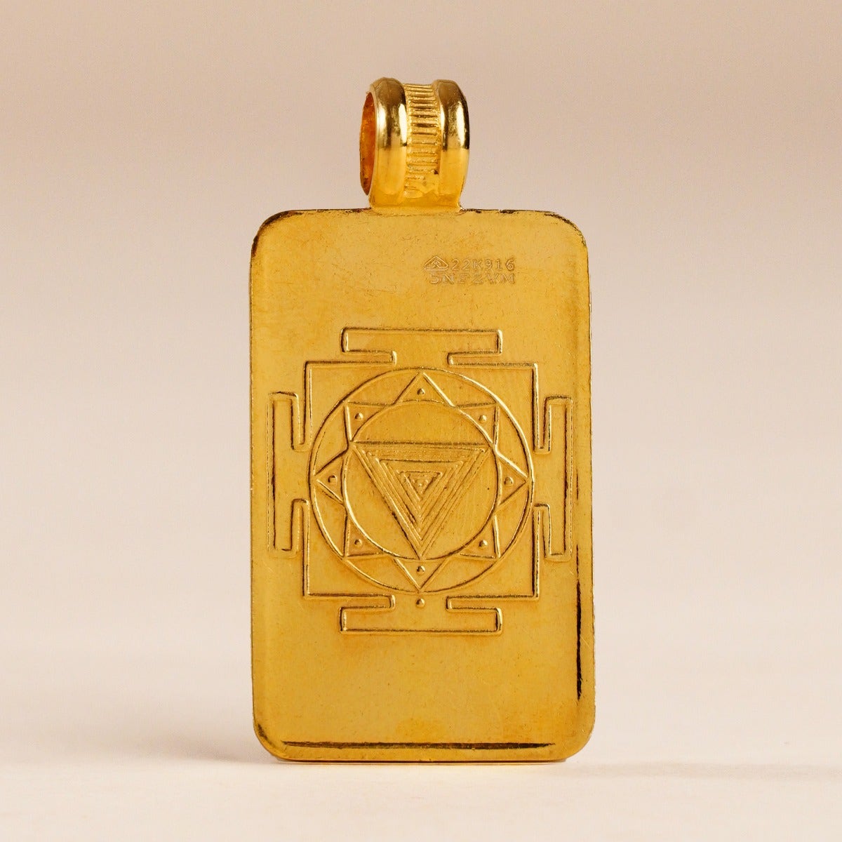 Linga Bhairavi 22KT Gold Pendant - 24 gm (Kumkum) 