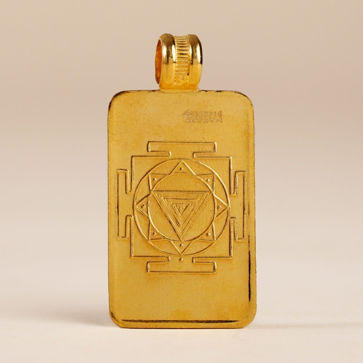 Linga Bhairavi 22KT Gold Pendant - 24 gm (Sandal) 