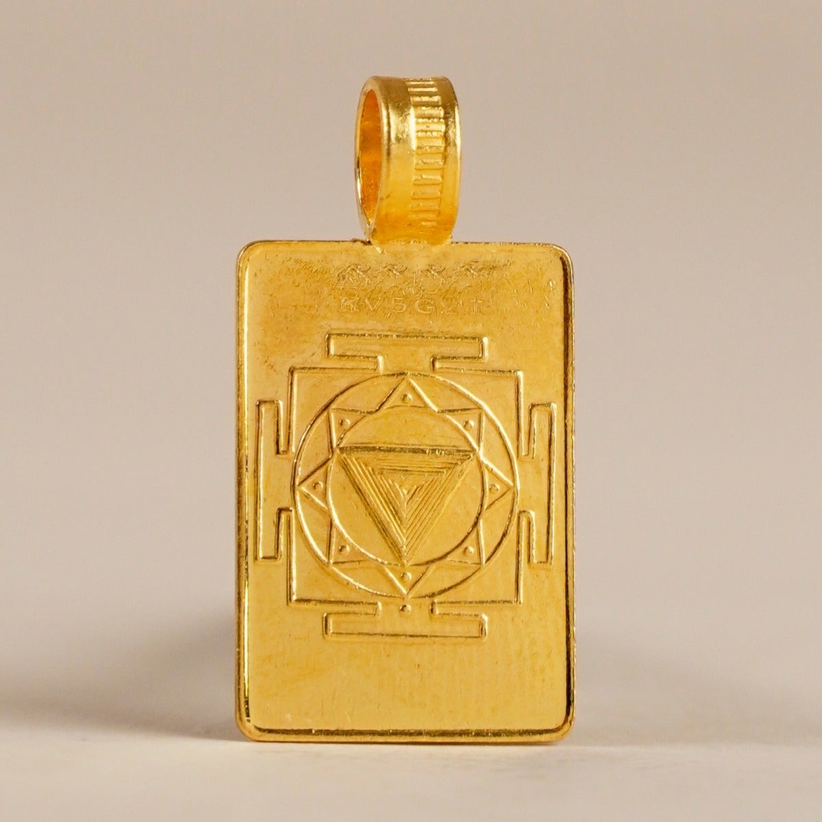 Linga Bhairavi 22KT Gold Pendant - 4 gm (Kumkum) 