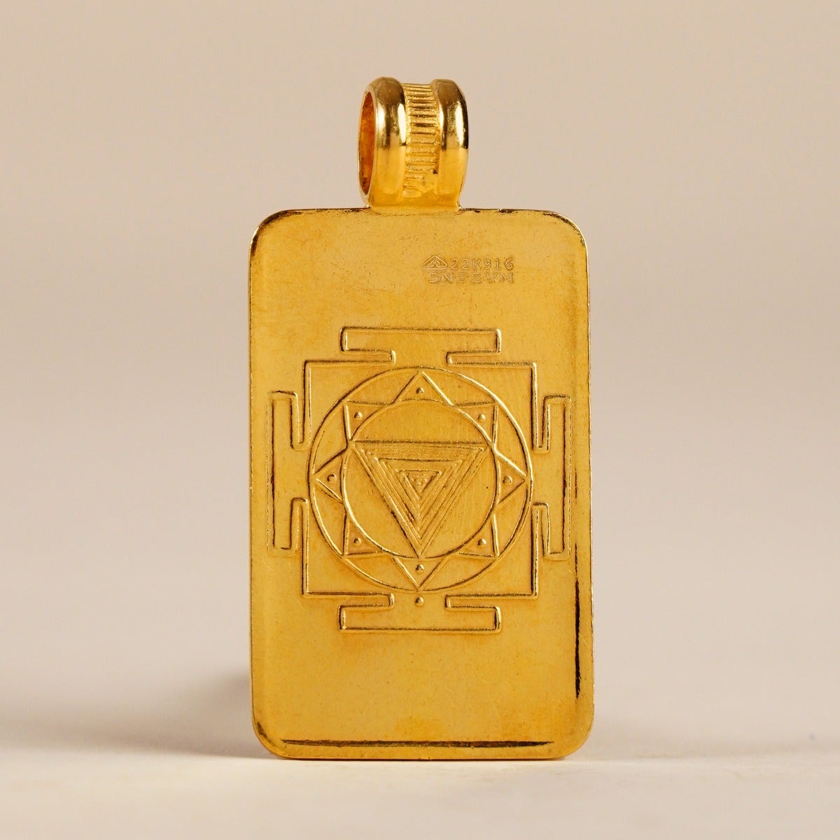 Linga Bhairavi 22KT Gold Pendant - 8 gm (Black) 