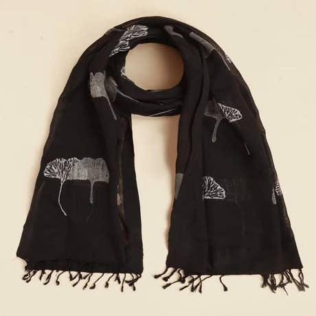 Shawl- Black color. A festive gift.