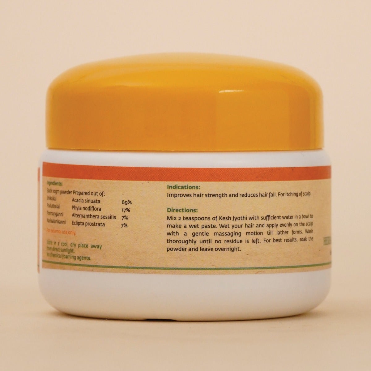 Kesh jyothi herbal hair wash powder (100 gm). Isha’s unique Siddha formulation. A herbal powder with Shikakai and 3 other natural and traditional herbs. For healthy scalp and hair. 