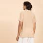 Hemp Short Sleeve Kurta for Men, Beige