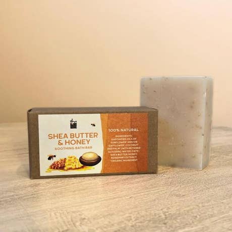 Shea Butter & Honey Moisturizing Bar Soap for Dry Skin, 3.5 oz