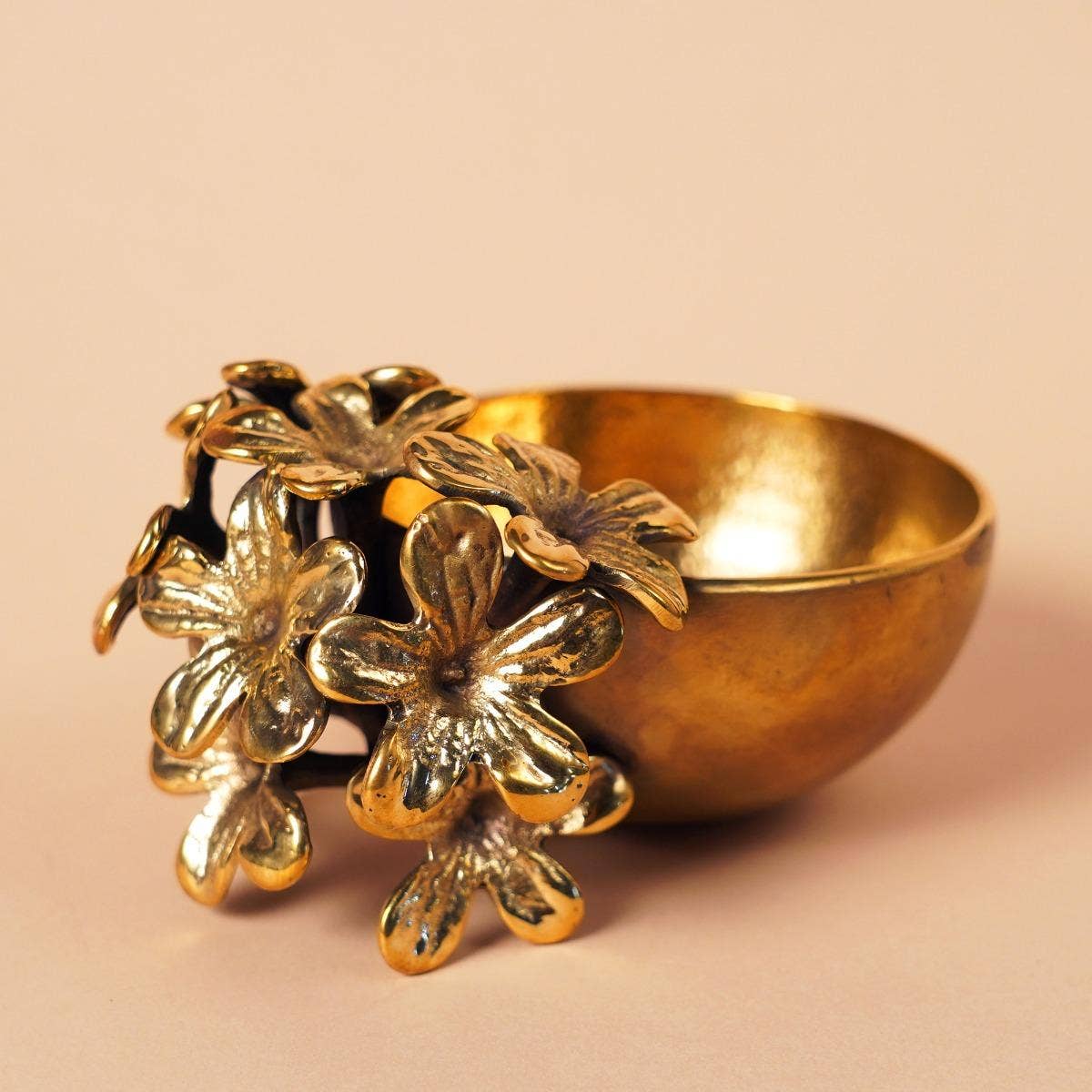 Cherry Blossom Brass Bowl