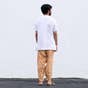 Khaki  Organic Cotton Unisex Printed Dhoti Pants