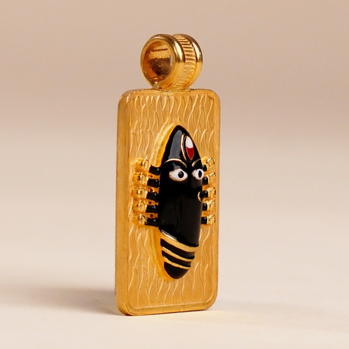 Linga Bhairavi 22KT Gold Pendant - 24 gm (Black)