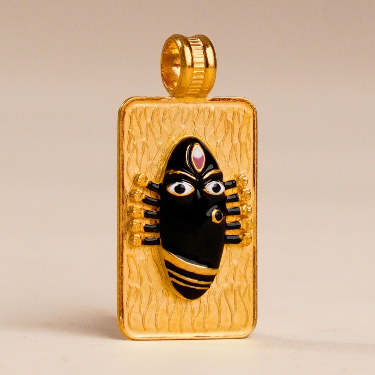 Linga Bhairavi 22KT Gold Pendant - 8 gm (Black) 