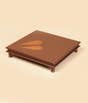 Temple Leaf Copper Inlay Wooden Table 21''x21''
