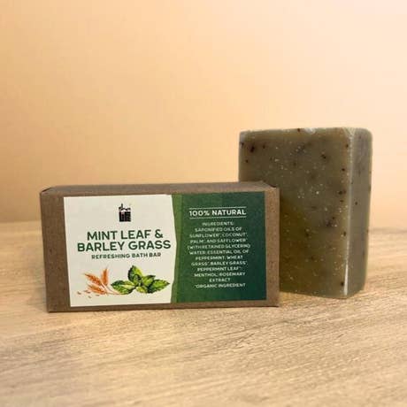 Mint Leaf & Wheatgrass Rejuvenating Bar Soap, 3.5 oz
