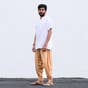 Khaki  Organic Cotton Unisex Printed Dhoti Pants