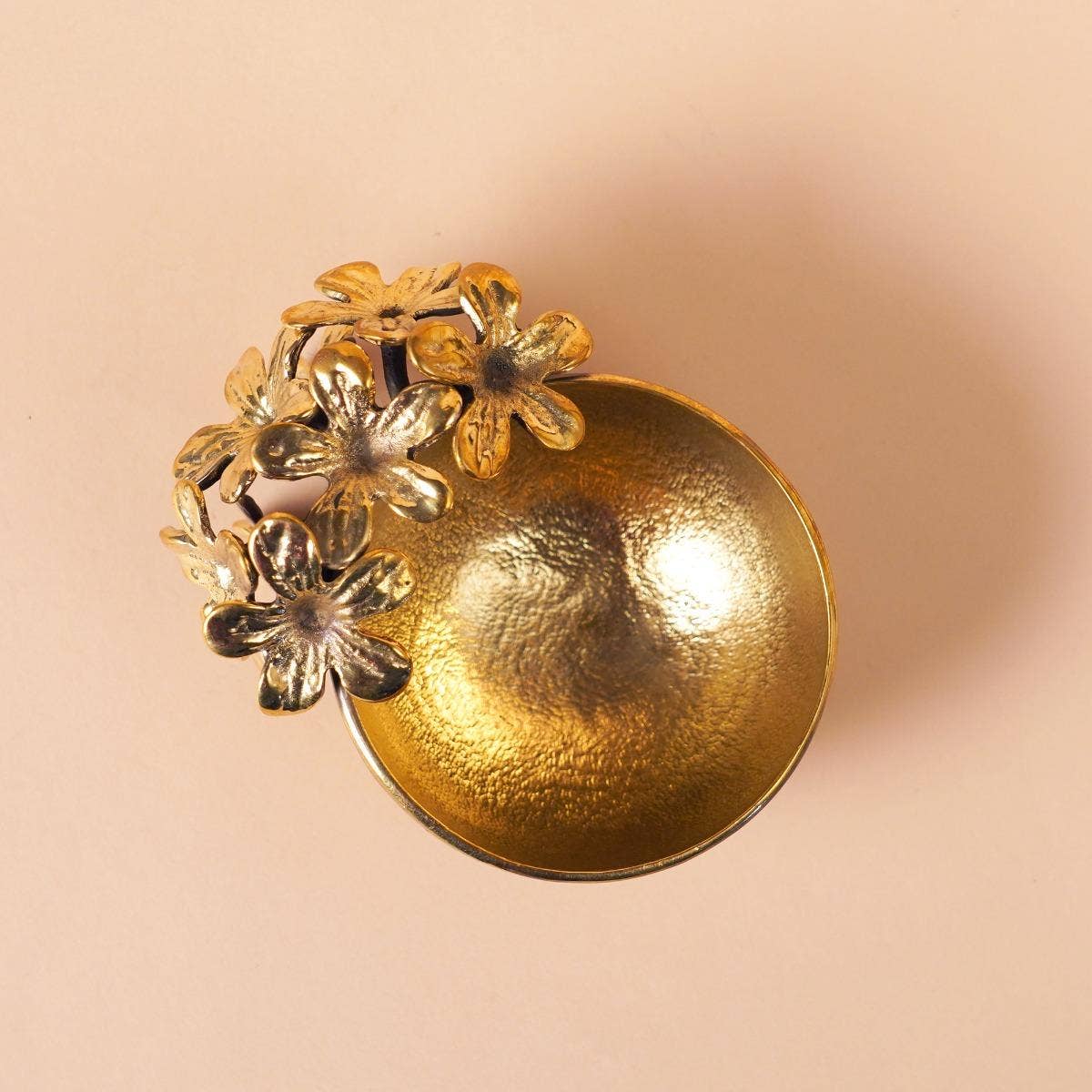 Cherry Blossom Brass Bowl