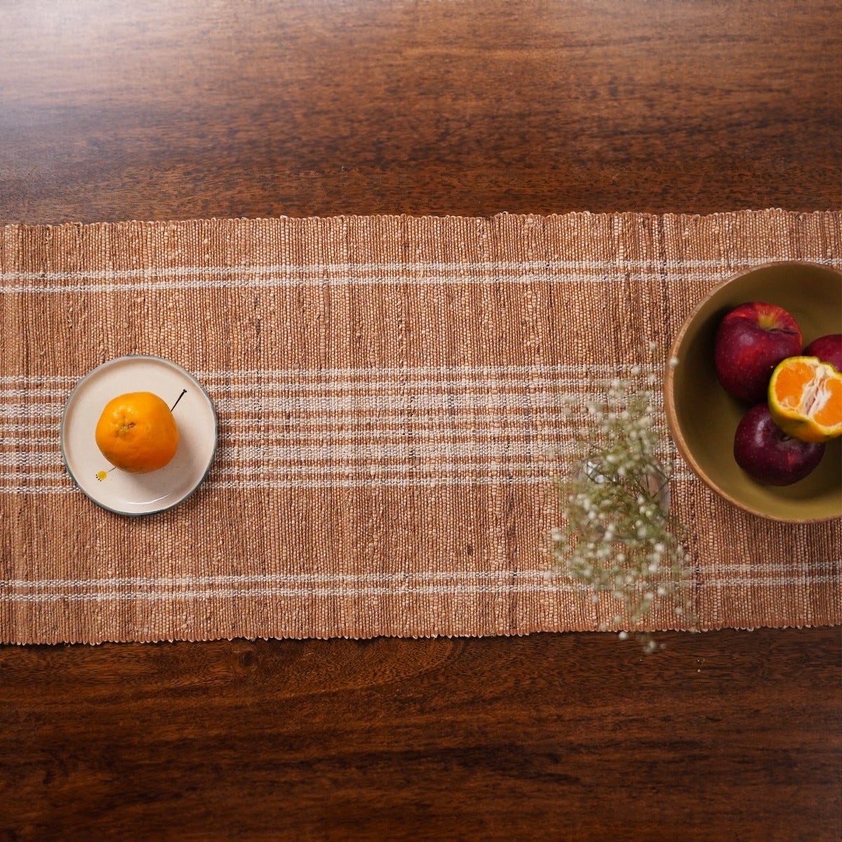 Banana Fibre Table Runner - Vettiver Dyed (Single)