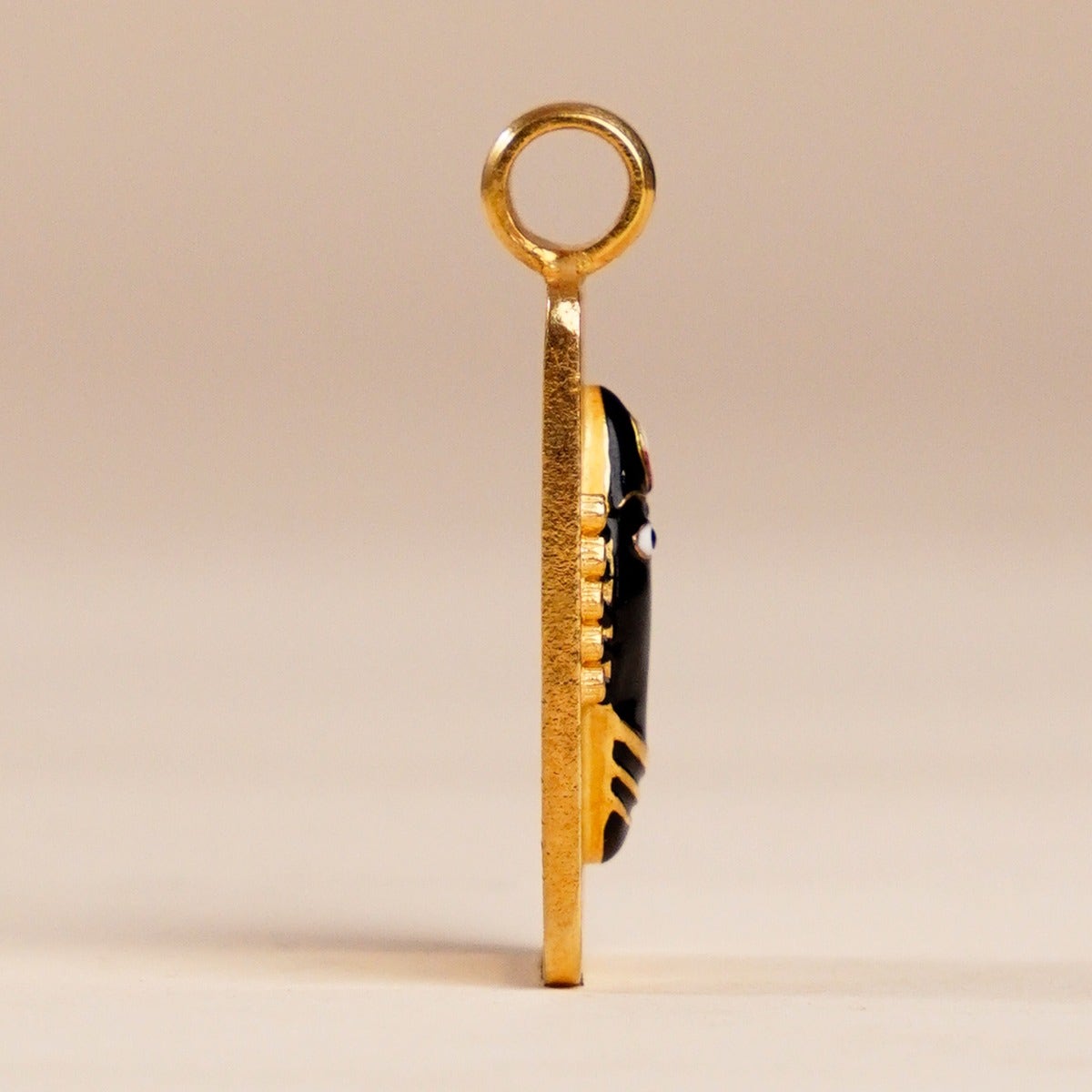 Linga Bhairavi 22KT Gold Pendant - 24 gm (Black)