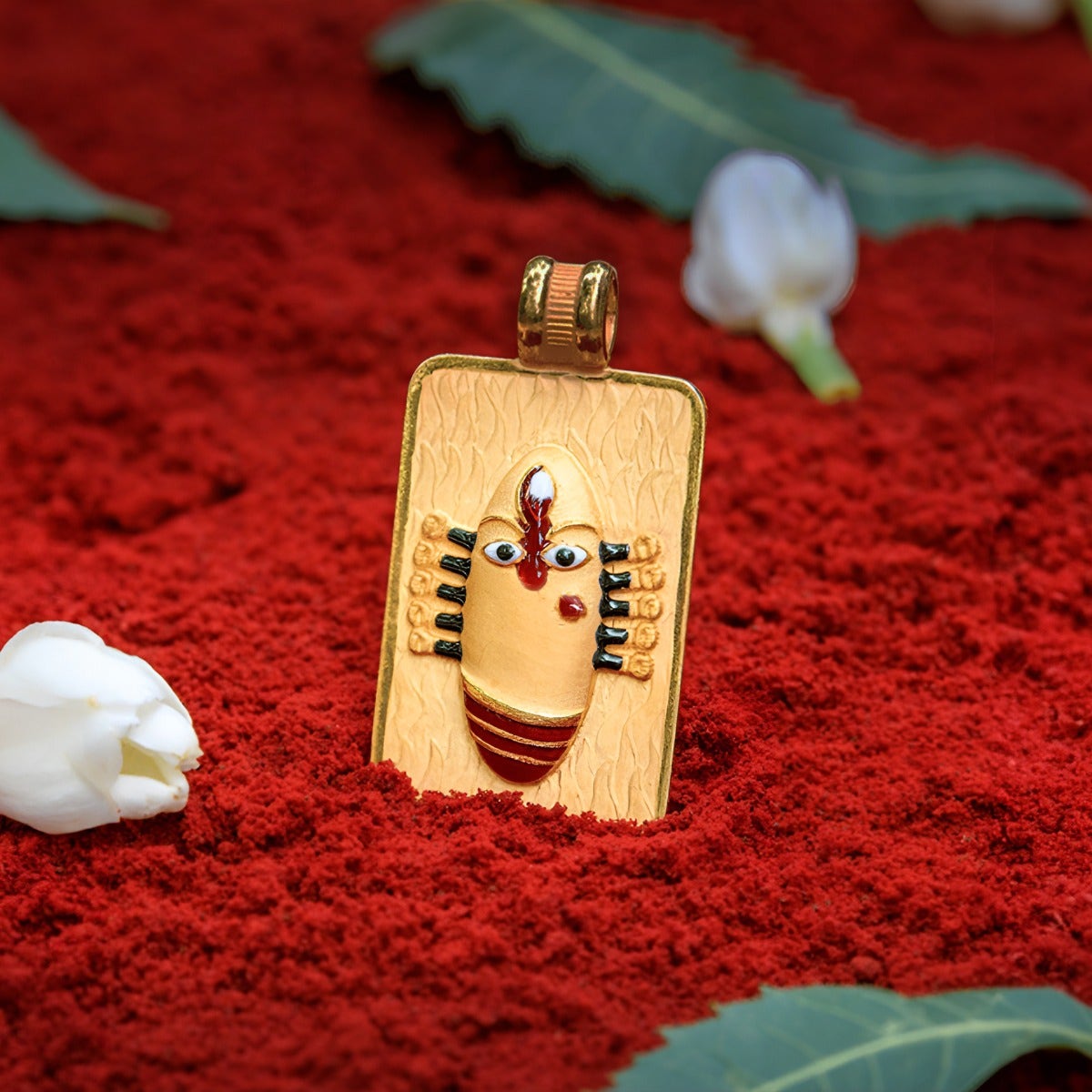Linga Bhairavi 22KT Gold Pendant - 24 gm (Sandal) 