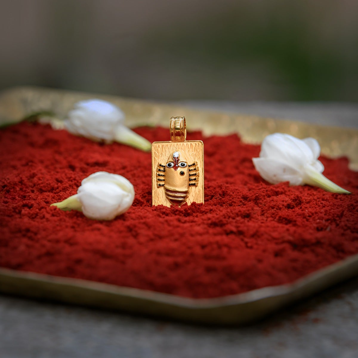 Linga Bhairavi 22KT Gold Pendant - 4 gm (Sandal)