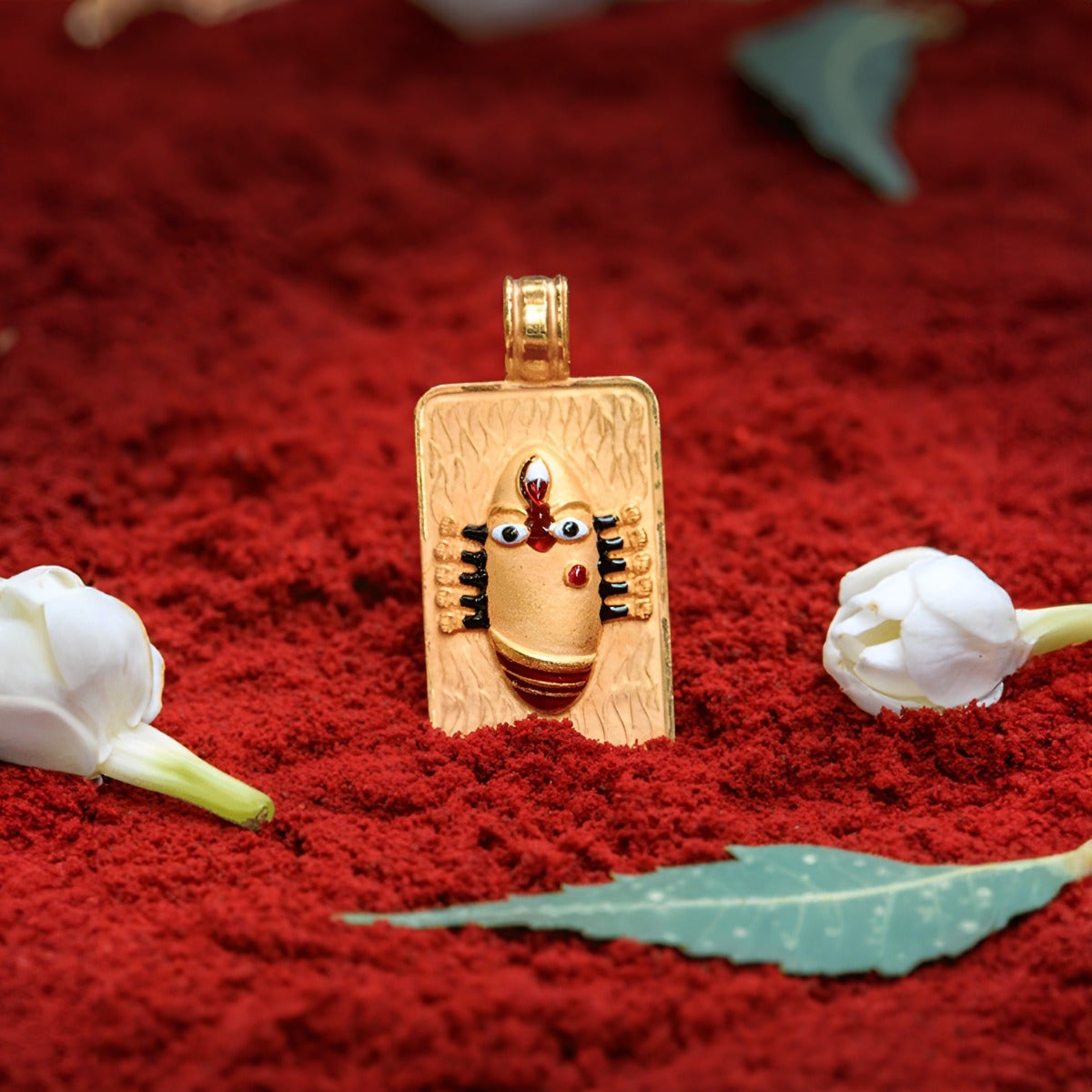 Linga Bhairavi 22KT Gold Pendant - 8 gm (Sandal) 
