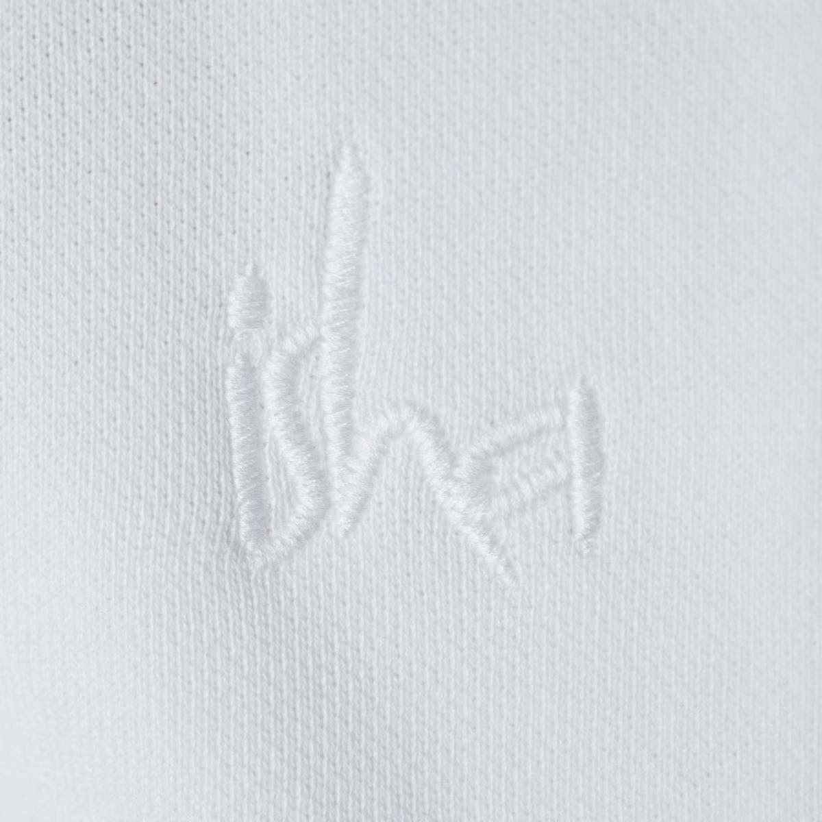 100 % Cotton Knitted Hoodie with Zipper White