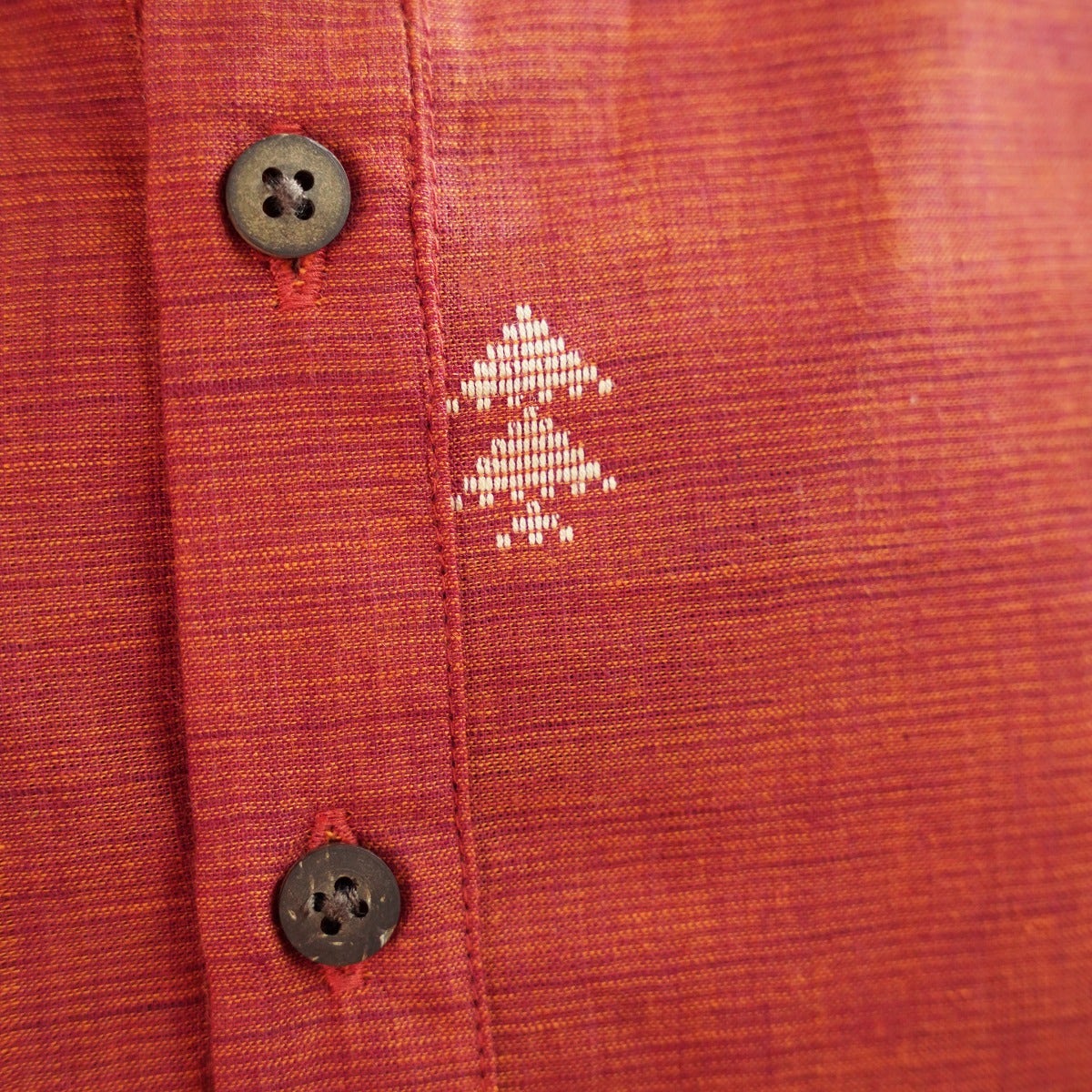 Rustic maroon- short jacqad motif pocket friendly short kurta