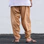 Khaki  Organic Cotton Unisex Printed Dhoti Pants
