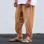 Khaki  Organic Cotton Unisex Printed Dhoti Pants