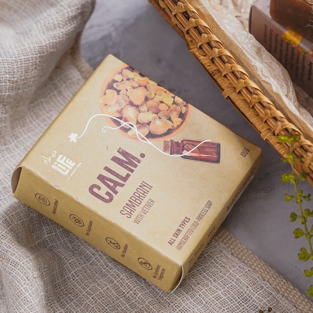 CALM. Sambrani with Vetiver Handcrafted Soap