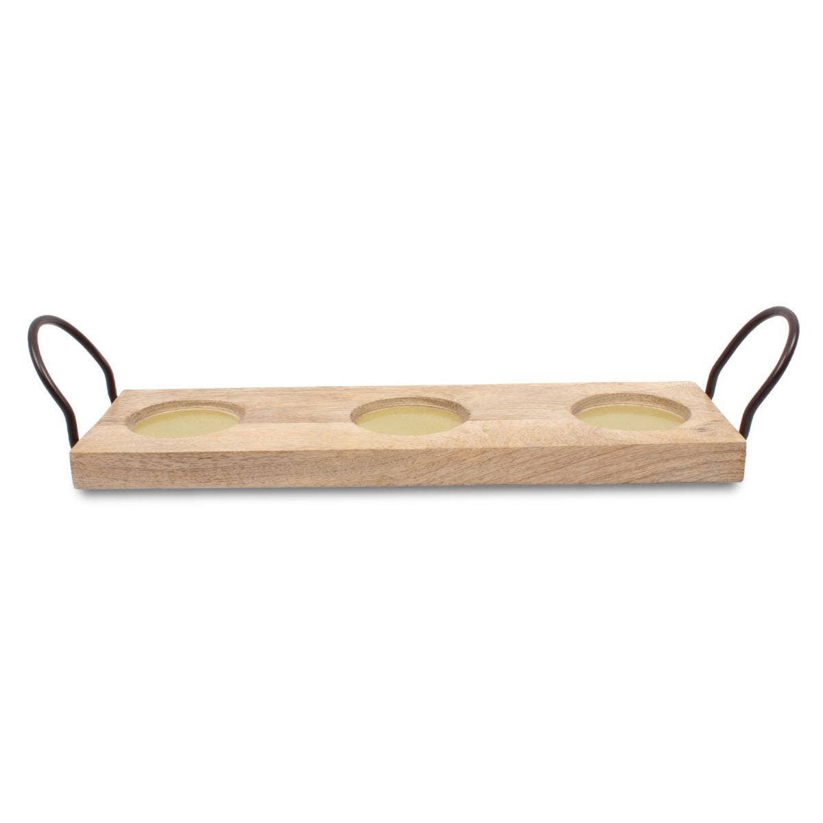 Glass Jar Set with Wooden Holder