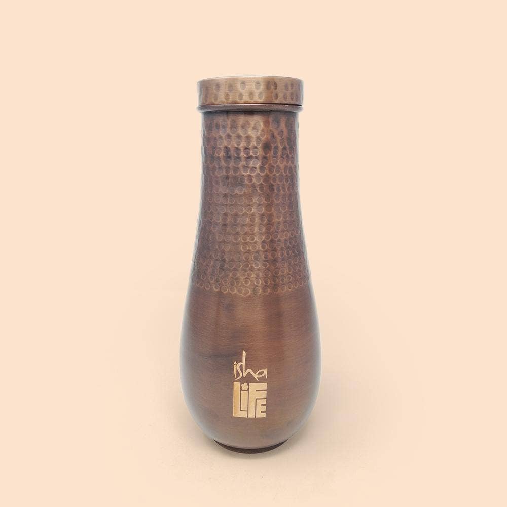 Hammered Copper Jar. For storing and drinking water. A festive gift for home and office.