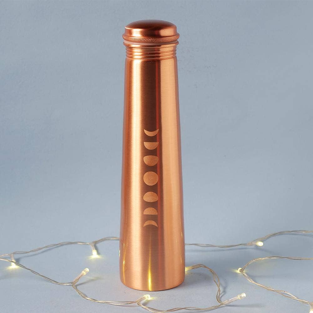 Mystic Moon Polished Copper Water Bottle, 25 oz. 