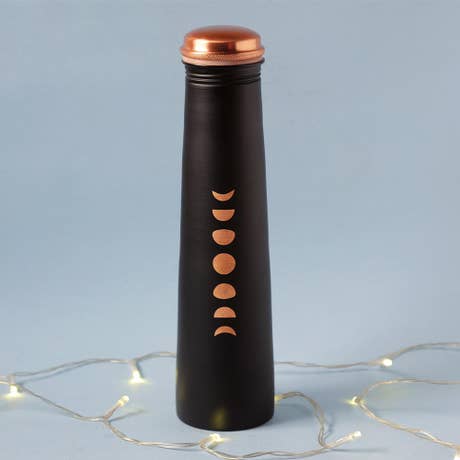 Mystic Moon Black Copper Water Bottle, 25 oz 