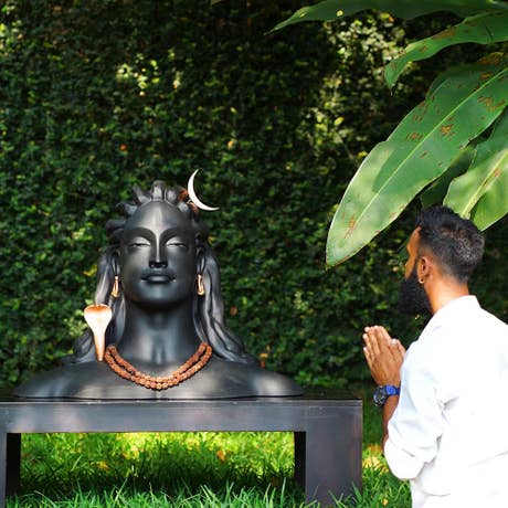The Adiyogi statue, 2 feet 5 inches in height