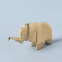 Elephant Origami Brass Paper Weight