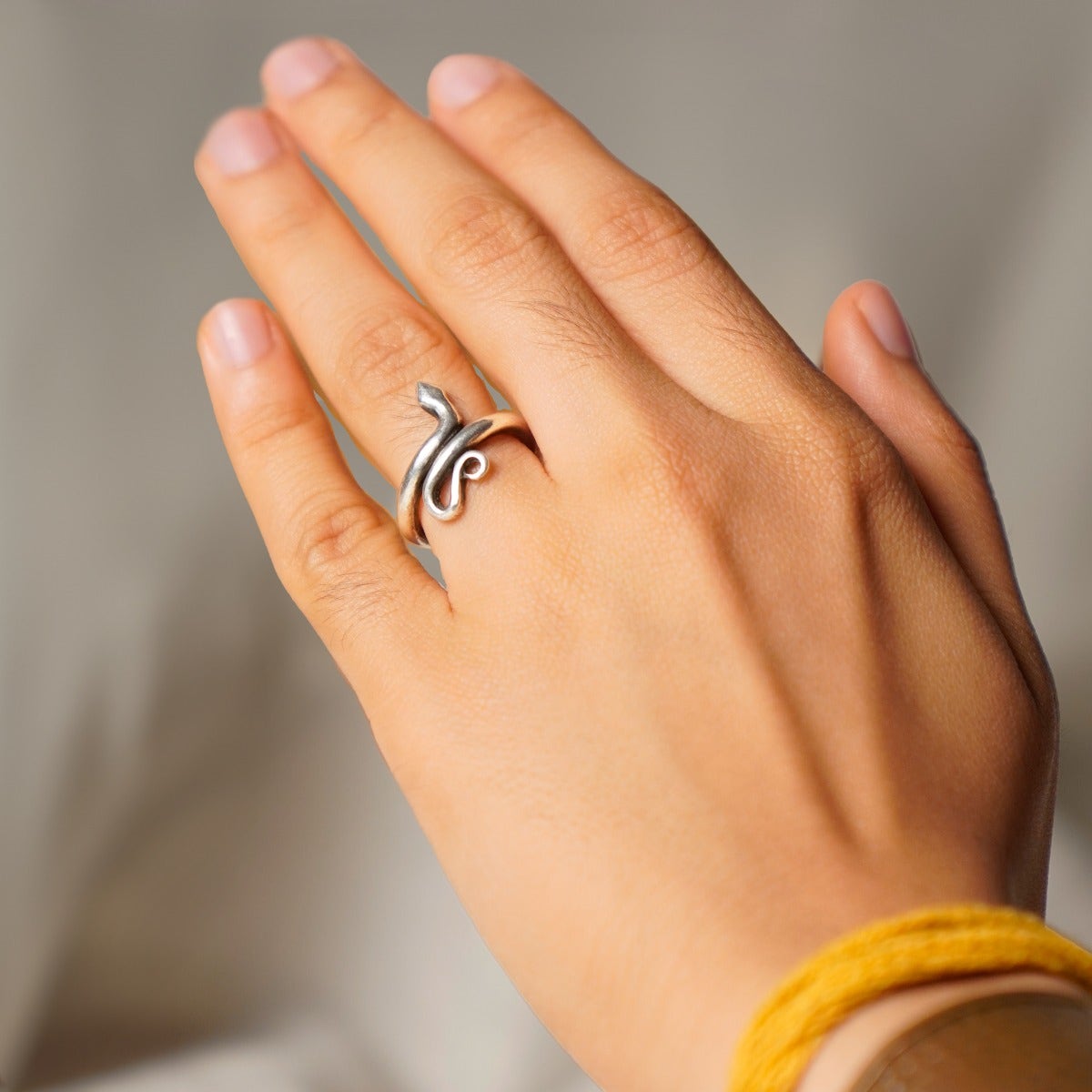 Consecrated Silver Ring (Snake Ring / Sarpasutra)