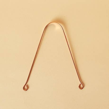 Copper Tongue Cleaner. Tongue scraper for oral hygiene. Festive gift.